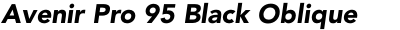 Avenir Pro 95 Black Oblique